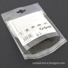 recycled self adhesive poly bag with hang hole